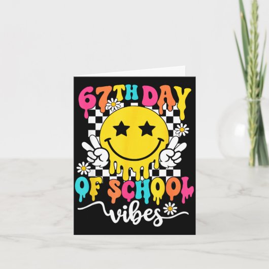 67e dag van school vibes grappig zes zeven 67 meme kaart (Voorkant)