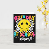67e dag van school vibes grappig zes zeven 67 meme kaart (Gele Bloem)