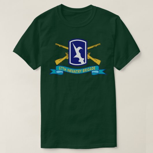 67e Infanteriebrigade w Br SSI Ribbon X T-shirt (Design voorkant)