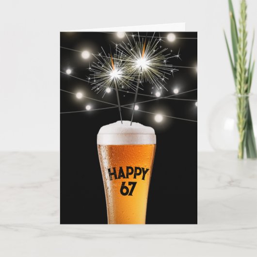 67e jaarsparkler in bier kaart (Voorkant)