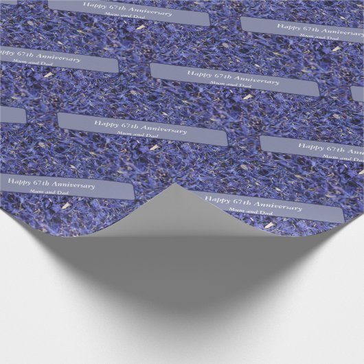 67e Jubileum bewerkbaar Cadeaupapier (Hoek)