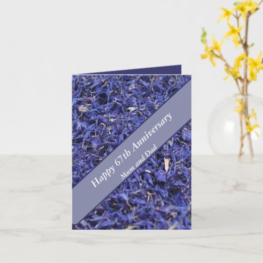 67e Jubileum bewerkbaar Kaart (Gele Bloem)