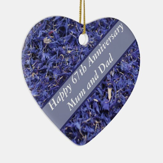 67e Jubileum bewerkbaar Keramisch Ornament (Rechts)