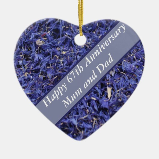 67e Jubileum bewerkbaar Keramisch Ornament (Voorkant)