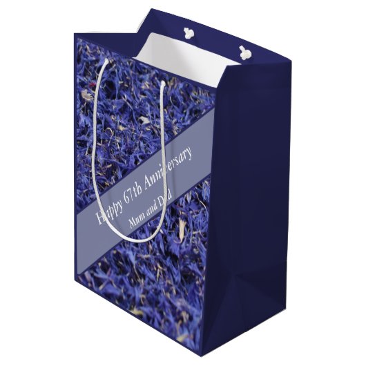 67e Jubileum bewerkbaar Medium Cadeauzakje (Achterkant Gekanteld)