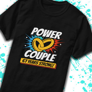 67e Jubileum Getrouwd Koppels 67 jaar Sterk T-shirt