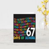 67e schooldag 67 wiskunde nummers leraar kinderen kaart (Gele Bloem)