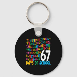 67e schooldag 67 wiskunde nummers leraar kinderen  sleutelhanger