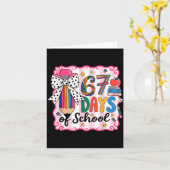 67e schooldag 67 Zes Zeven wiskundeleraar  Kaart (Gele Bloem)