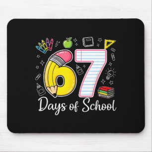 67e schooldag 67 Zes Zeven wiskundeleraar kinderen Muismat