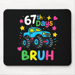 67e schooldag Bruh grappige meme 67 Monster Truck Muismat