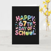 67e schooldag Funny 67 Meme Leraar  Kaart (Gele Bloem)