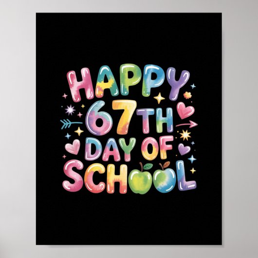 67e schooldag Funny 67 Meme Leraar Poster (Voorkant)