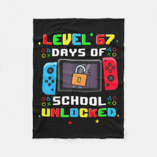 67e schooldag Niveau 67 dagen school vrijgespeeld Fleece Deken