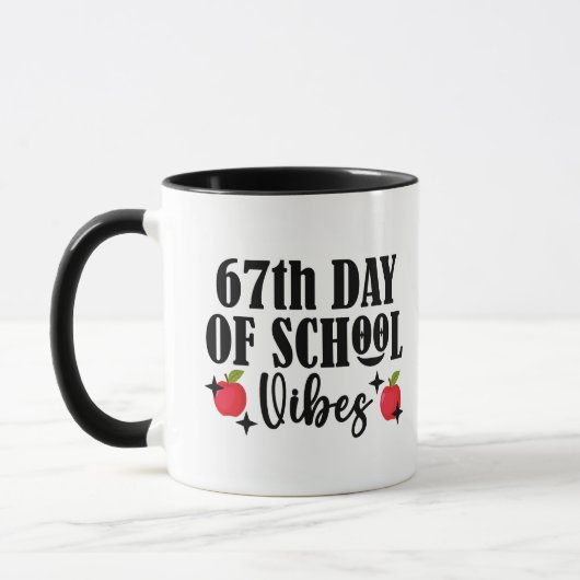 67e schooldag sfeer grappig 6 7 zes zeven meme mok (Links)