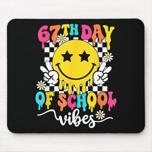 67e schooldag sfeer grappig zes zeven 67 meme s muismat (Voorkant)