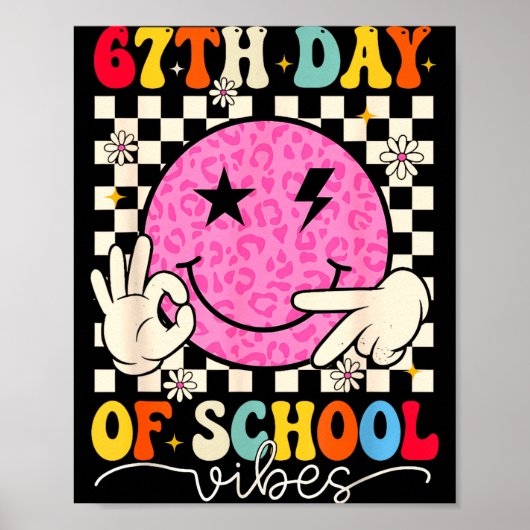 67e schooldag sfeer grappig zes zeven 67 meme S Poster (Voorkant)