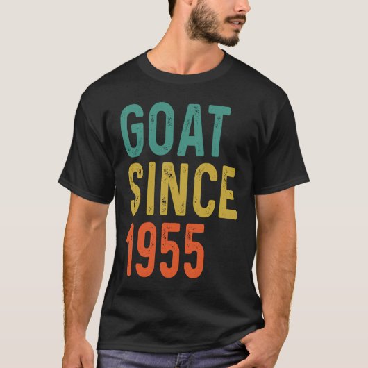 67e verjaardag 67 jaar oud GOAT sinds 1955 T-shirt (Voorkant)