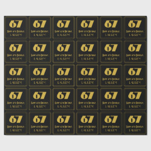 67e verjaardag - Art Deco Geïnspireerde look "67"  Cadeaupapier