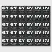 67e verjaardag: Art Deco geïnspireerde look "67" & Cadeaupapier (Vlak)