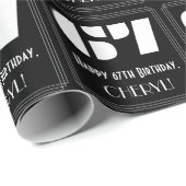 67e verjaardag: Art Deco geïnspireerde look "67" & Cadeaupapier (Rol Hoek)