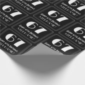 67e verjaardag - Art Deco geïnspireerde look "67", Cadeaupapier (Hoek)