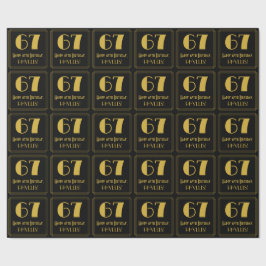 67e verjaardag ~ Art Deco geïnspireerde look "67", Cadeaupapier