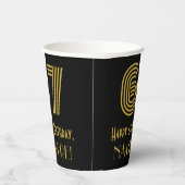 67e verjaardag: Art Deco Geïnspireerde look "67" e Papieren Bekers (Rechts)