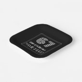 67e verjaardag — Art Deco Geïnspireerde look "67"  Papieren Bordje (Gebogen)