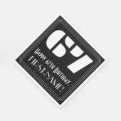 67e verjaardag: Art Deco Geïnspireerde look "67" + Servet (Hoek)