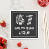 67e verjaardag: Art Deco Geïnspireerde look "67" + Servet (Insitu)