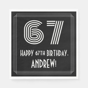 67e verjaardag: Art Deco Geïnspireerde look "67" + Servet
