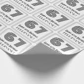 67e verjaardag: Art Deco geïnspireerde stijl "67"  Cadeaupapier (Hoek)