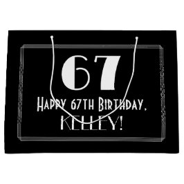67e verjaardag: Art Deco geïnspireerde stijl "67", Groot Cadeauzakje