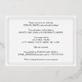 67e verjaardag — Art Deco Style "67" en naam Folie Uitnodiging (Achterkant)