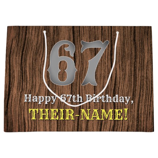 67e verjaardag: Country Western geïnspireerd uiter Groot Cadeauzakje (Voorkant)