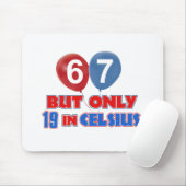 67e verjaardag design muismat (Met muis)