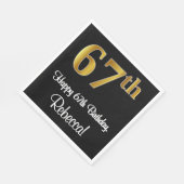 67e verjaardag ~ Elegant Luxe Faux Gold Look # Servet (Hoek)