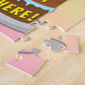 67e verjaardag: Fun Cake and Candles + Custom Name Legpuzzel (Zijkant)