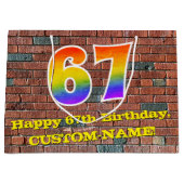 67e verjaardag: Fun, door graffiti geïnspireerde r Groot Cadeauzakje (Voorkant)