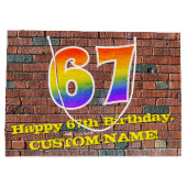 67e verjaardag: Fun, door graffiti geïnspireerde r Groot Cadeauzakje (Achterkant)