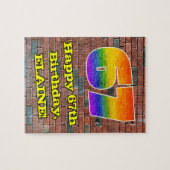 67e verjaardag: Fun Graffiti-geïnspireerde regenbo Legpuzzel (Horizontaal)