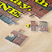 67e verjaardag: Fun Graffiti-geïnspireerde regenbo Legpuzzel (Zijkant)