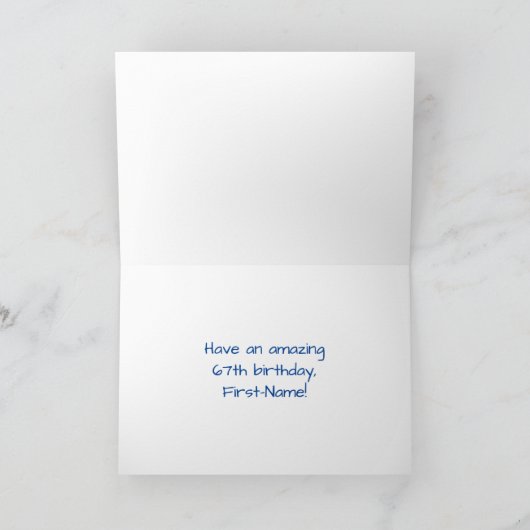 67e verjaardag: Fun, kleurrijk gevuurwerk Kaart (Binnen)