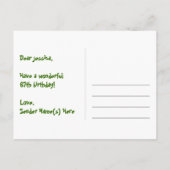 67e verjaardag: Fun Stars Pattern, Rainbow 67, naa Briefkaart (Achterkant)