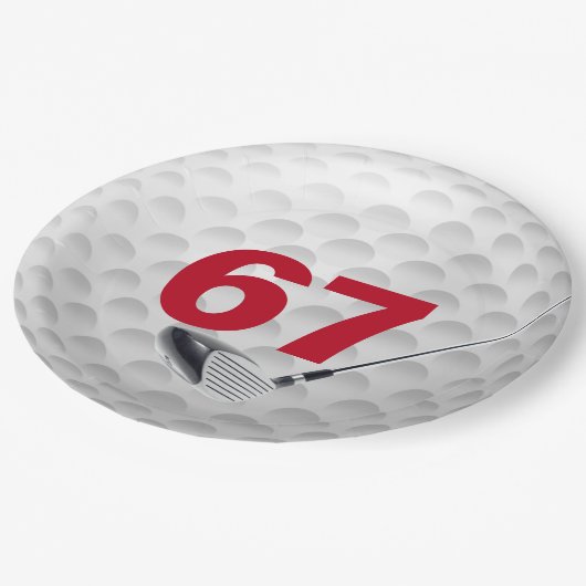 67e verjaardag golfbal design papier Bord (Gekanteld)