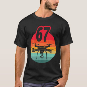 67e verjaardag I Retro afstandsbedieningstoetsen m T-shirt