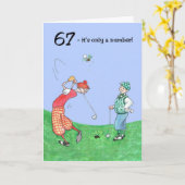 67e verjaardag Kaart voor een golfer (Gele Bloem)