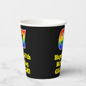 67e verjaardag: Kleurrijk, Leuk, Opwindend, Regenb Papieren Bekers (Links)