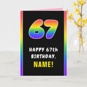 67e verjaardag: kleurrijke regenboog # 67, Naam va Kaart (Gele Bloem)